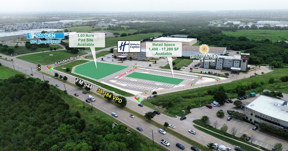 Primary Photo Of SWQ of FM 544 and Sanden Blvd., Wylie Storefront Retail Office For Lease