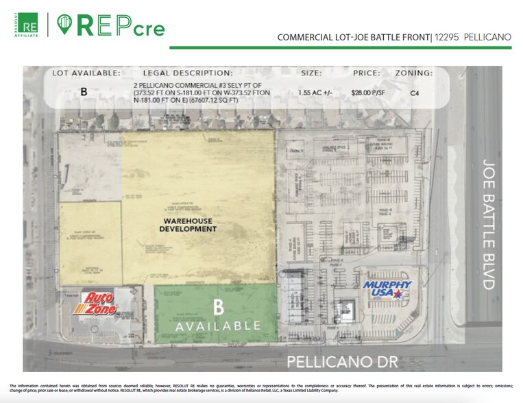 More Photos Of 12285 Pellicano Dr, El Paso Land For Sale