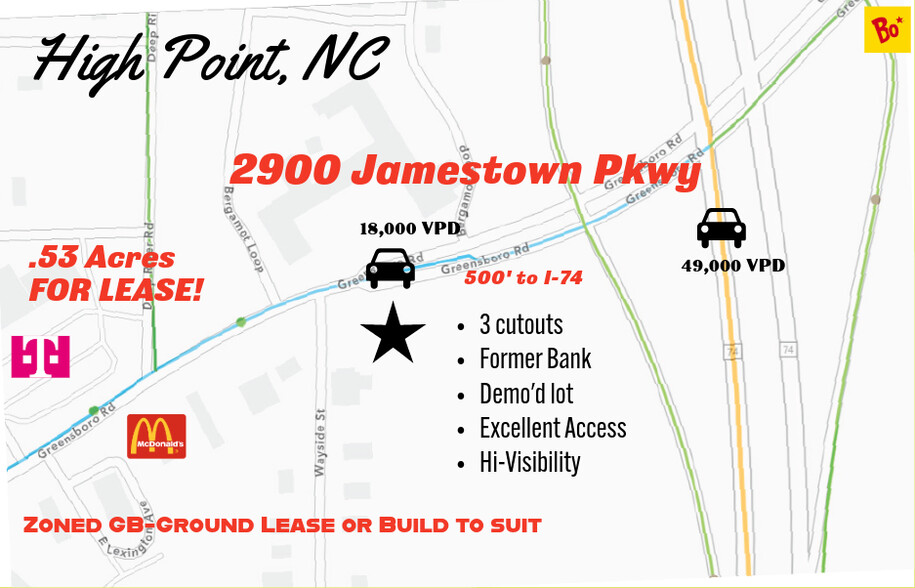 Primary Photo Of 2900 Jamestown Pky, High Point Land For Lease