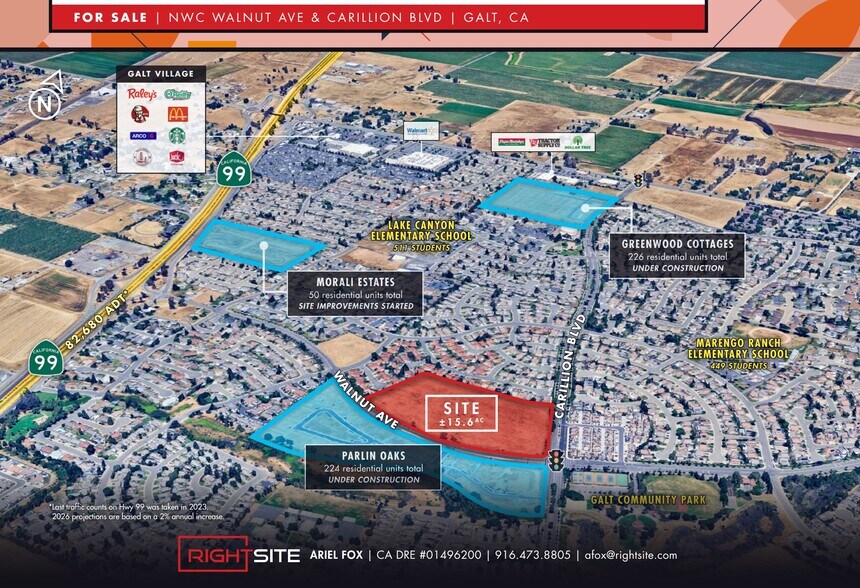 Primary Photo Of Walnut Ave @ Carillion Ave, Galt Land For Sale