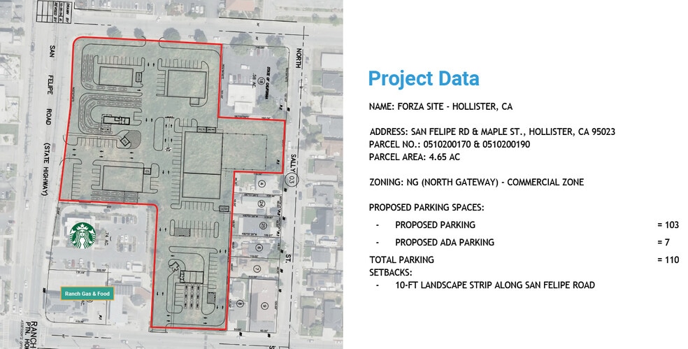 More Photos Of San Felipe Rd @ Maple Street, Hollister Land For Lease