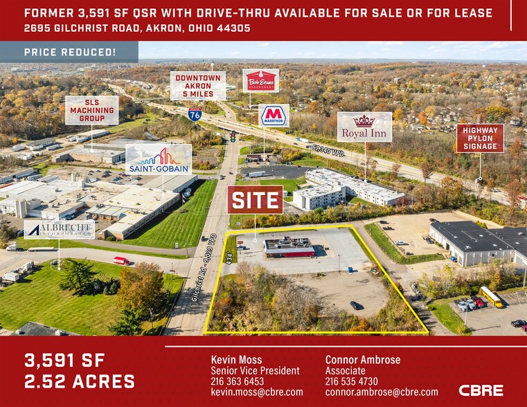 Primary Photo Of 2695 Gilchrist Rd, Akron Fast Food For Sale