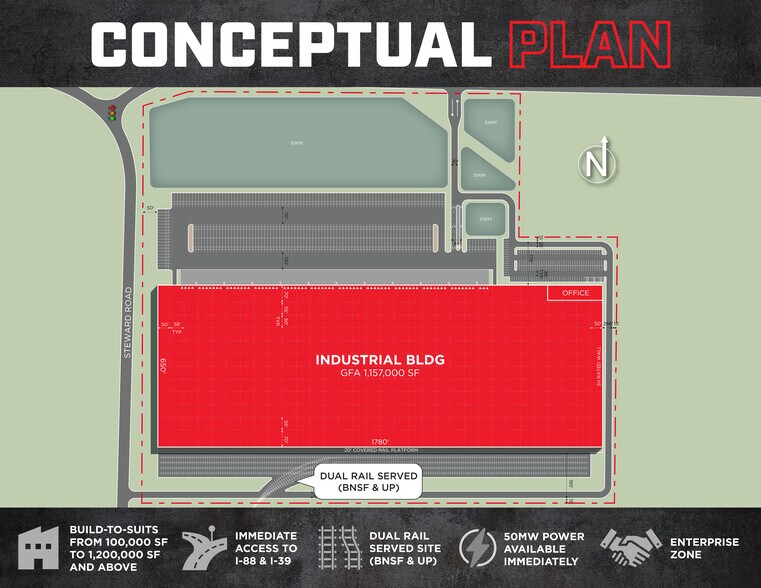 More Photos Of SEC Steward Road & Ritchie Rd, Rochelle Industrial For Lease