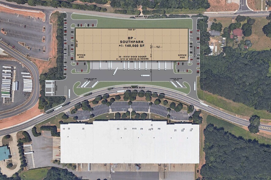 More Photos Of 4525 Southpark Blvd, Ellenwood Warehouse For Lease