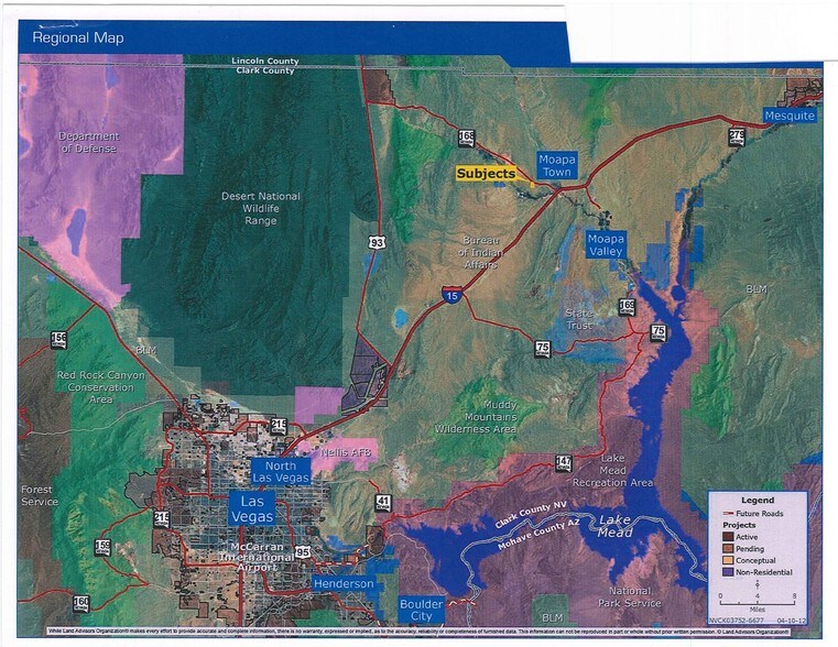 More Photos Of Hwy 168 & Hidden Valley, Moapa Land For Sale