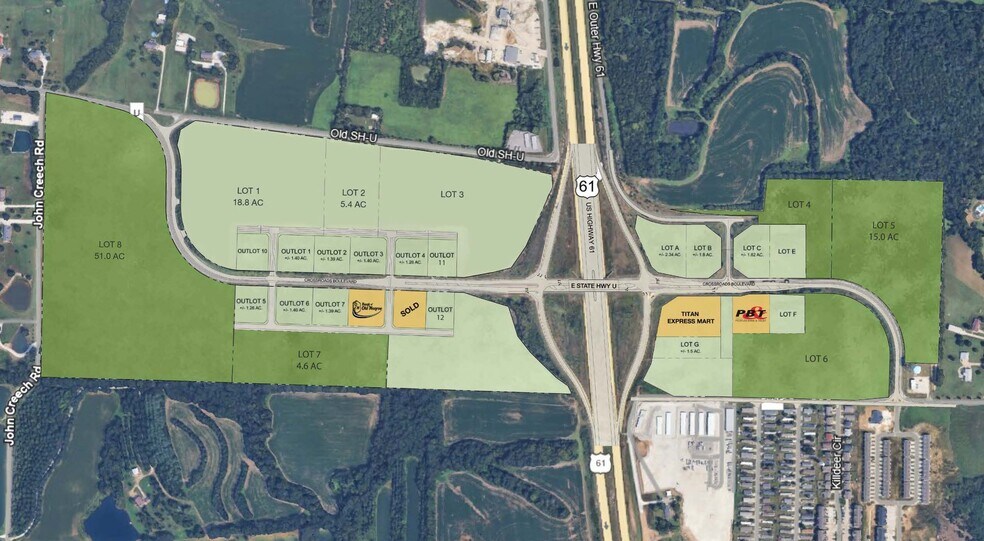 Primary Photo Of Hwy 61 @ Crossroads Blvd, Moscow Mills Land For Sale