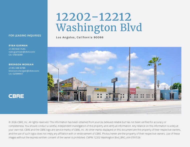 More Photos Of 12202-12212 W Washington Blvd, Los Angeles Medical For Lease