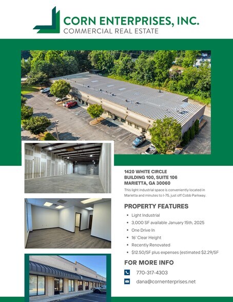 More Photos Of 1420 White Cir NW, Marietta Light Distribution For Lease