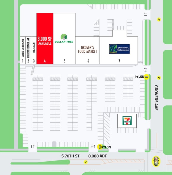 Primary Photo Of 70th @ 70th & Grovers, Philadelphia Unknown For Lease