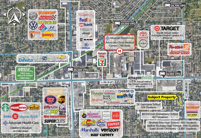 More Photos Of 9600-9652 S Pulaski Rd, Oak Lawn Freestanding For Sale