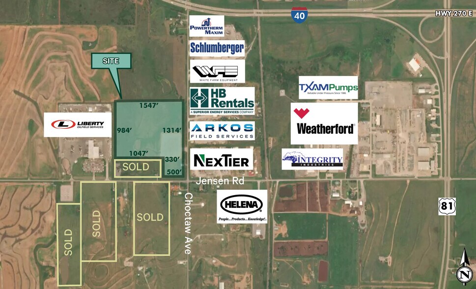 Primary Photo Of Jensen & Choctaw Ave, El Reno Land For Sale