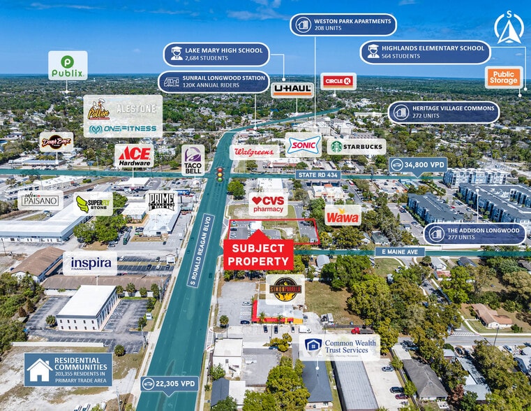 More Photos Of 189 S Ronald Reagan Blvd, Longwood Freestanding For Sale