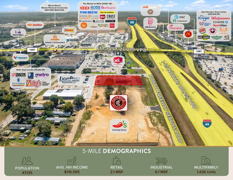 More Photos Of 12600 I-45 N, Willis Fast Food For Sale