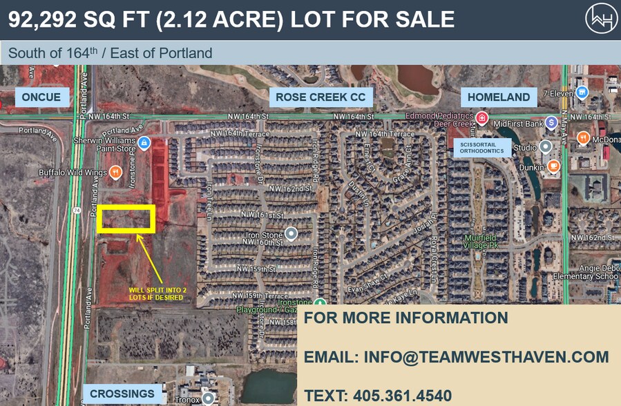 Primary Photo Of SE Corner of NW 164th St & Portland Ave, Edmond Land For Sale