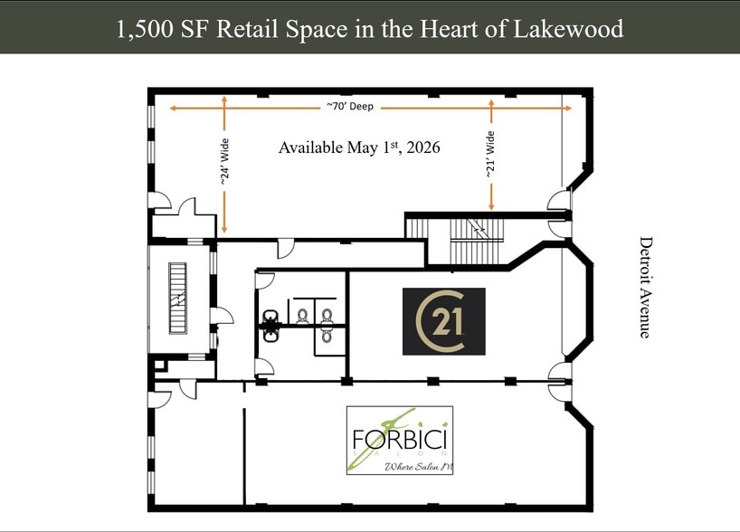 More Photos Of 15612-15618 Detroit Ave, Lakewood Storefront Retail Office For Lease