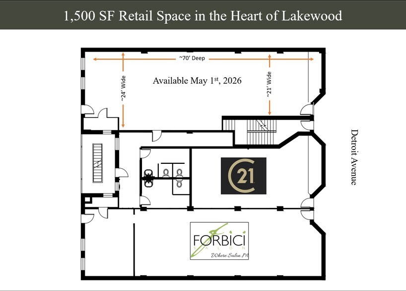 More Photos Of 15612-15618 Detroit Ave, Lakewood Storefront Retail Office For Lease