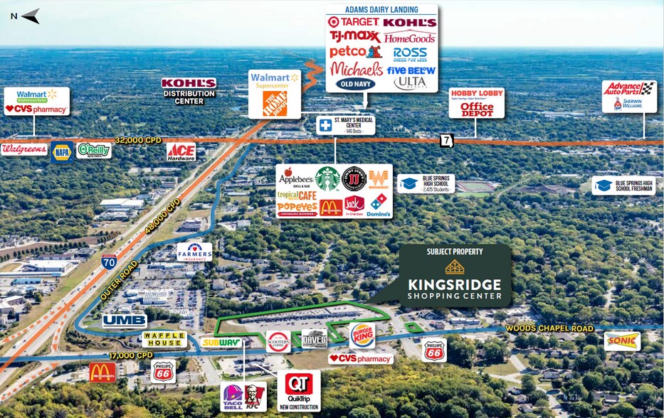 More Photos Of 1102-1236 NW Woods Chapel Rd, Blue Springs General Retail For Lease