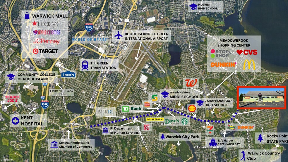 More Photos Of 1705 W Shore Rd, Warwick Restaurant For Lease