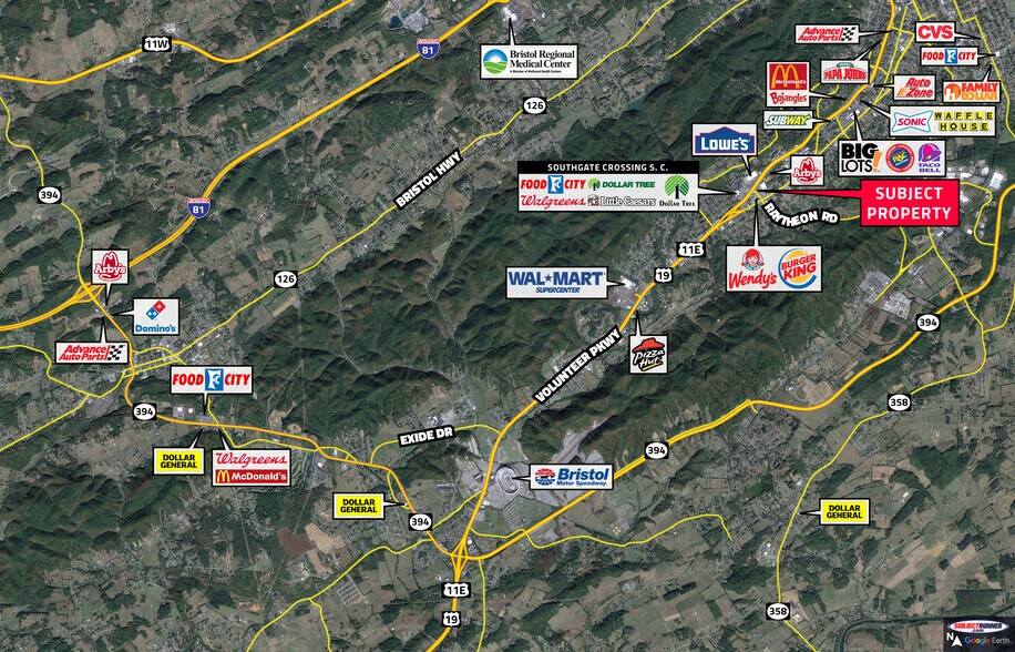 More Photos Of 1375 Volunteer Pky, Bristol Land For Lease