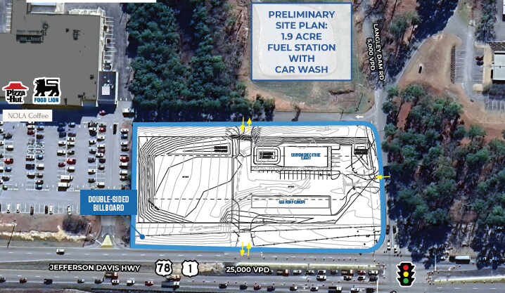 More Photos Of 2601 Jefferson Davis Hwy, Warrenville Land For Lease