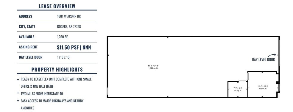 More Photos Of 1601-1623 Acorn Dr, Rogers Distribution For Lease