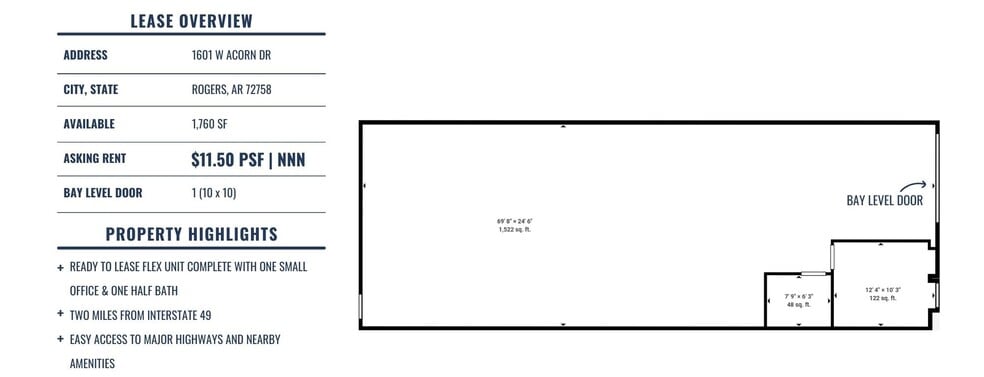 More Photos Of 1601 Acorn Dr, Rogers Distribution For Lease
