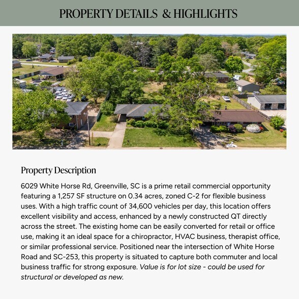 More Photos Of 6029 White Horse Rd, Greenville Storefront Retail Office For Sale