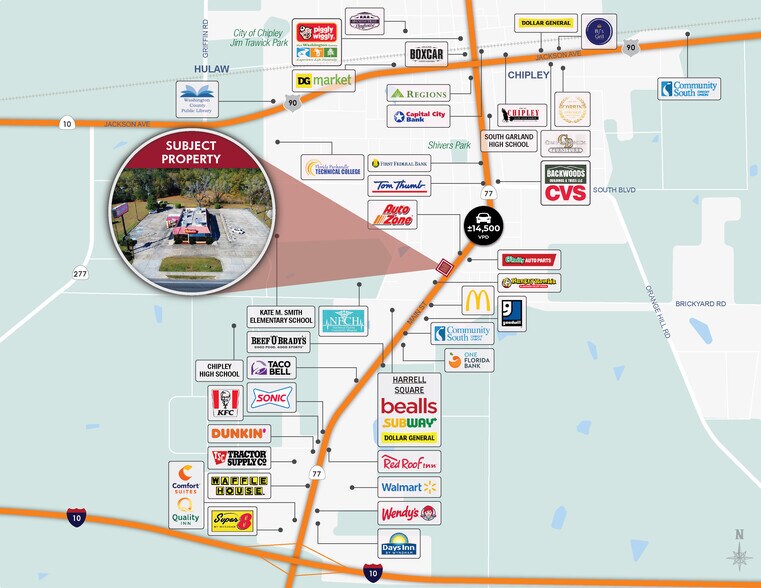 More Photos Of 1212 Main St, Chipley Fast Food For Lease