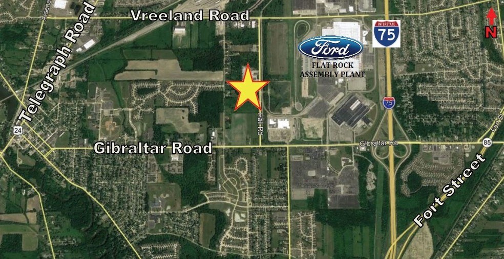 Hall Rd, Flat Rock, MI 48134 Land
