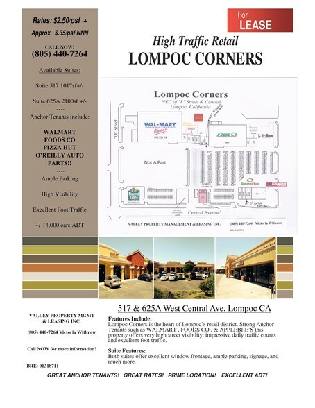 More Photos Of 525-663 W Central Ave, Lompoc General Retail For Lease