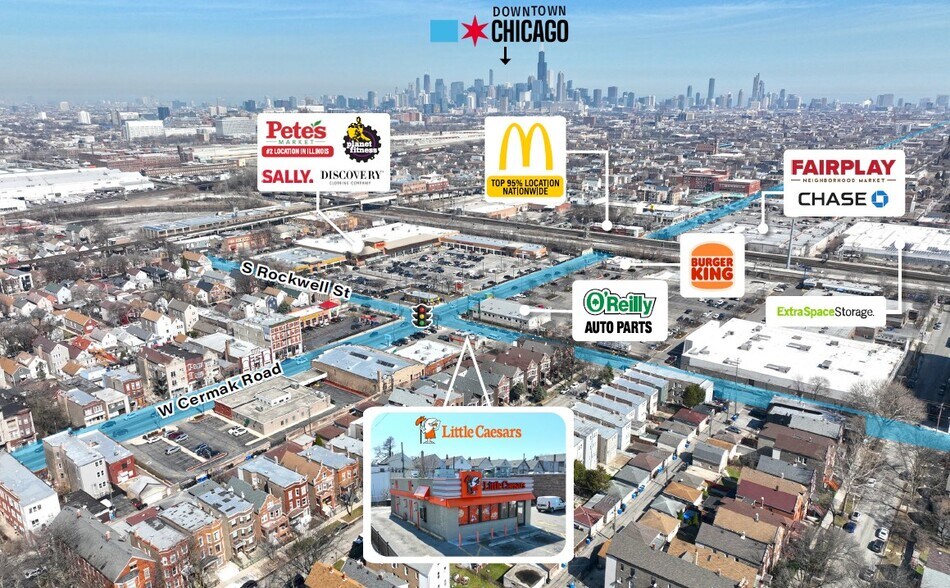Primary Photo Of 2601 W Cermak Rd, Chicago Fast Food For Sale