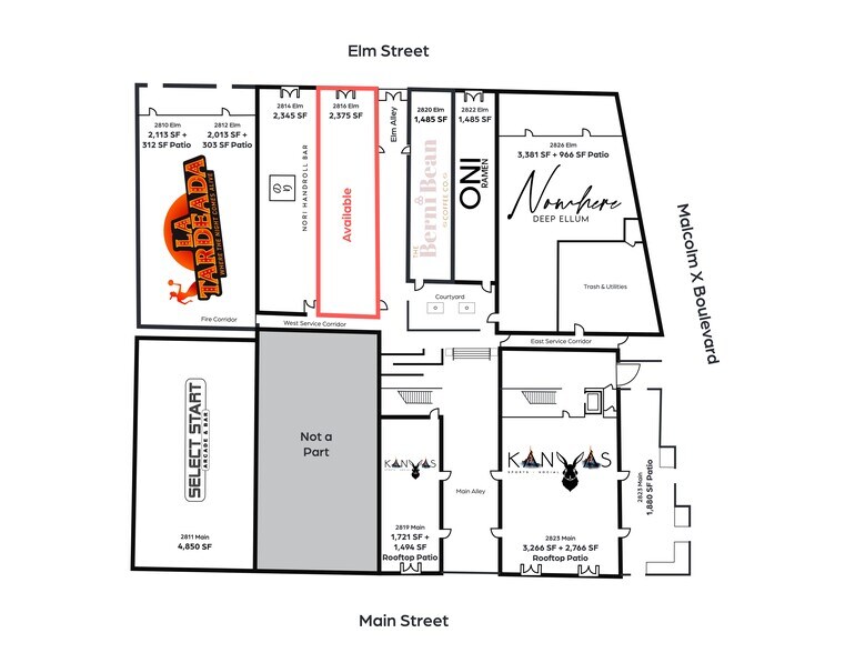 More Photos Of 2800 Elm Block, Dallas Storefront For Lease