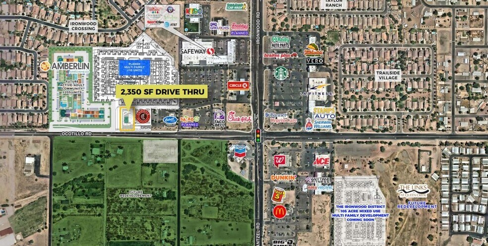 Primary Photo Of Ironwood & Ocotillo Rd., Queen Creek Fast Food For Lease