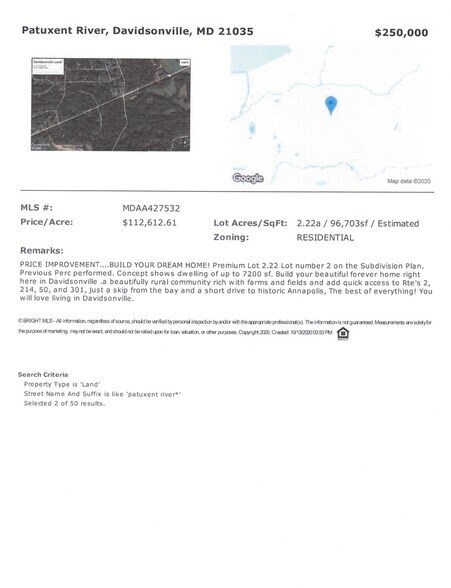 More Photos Of Central Ave @ Patuxent River Road, Davidsonville Land For Sale