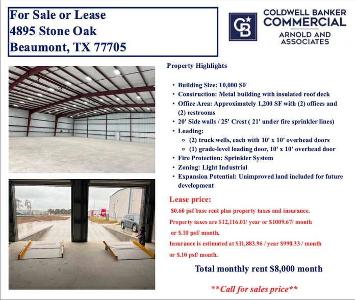 More Photos Of 4895 Stone Oak Dr, Beaumont Industrial For Sale