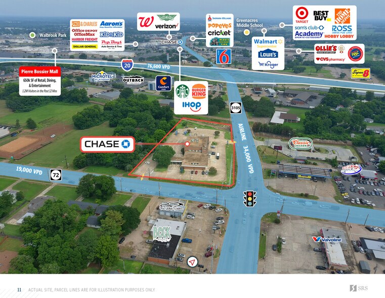 More Photos Of 1935 Airline Dr, Bossier City Bank For Sale