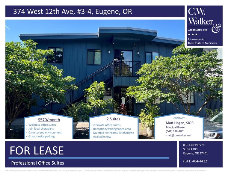 Primary Photo Of 372-374 W 12th Ave, Eugene Office For Lease