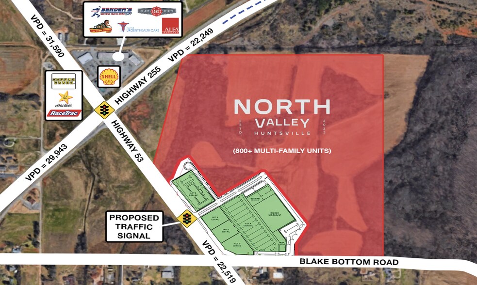 Primary Photo Of Hwy 53 @ Blake Bottom Rd, Huntsville Land For Sale