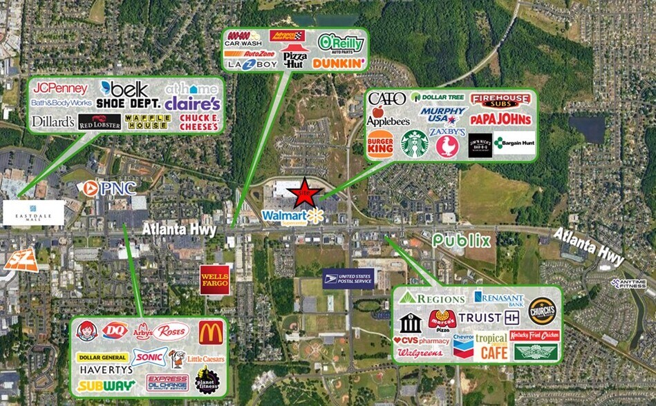 More Photos Of 6495-6549 Atlanta Hwy, Montgomery Unknown For Lease