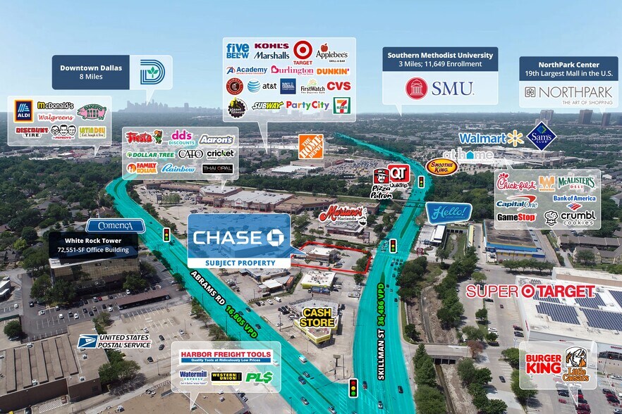 More Photos Of 6400 Skillman St, Dallas Bank For Lease