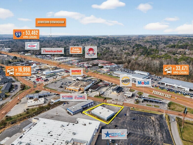 Primary Photo Of 1121 Huffman Rd, Birmingham Freestanding For Sale