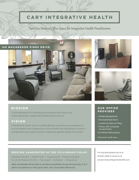 More Photos Of 160 MacGregor Pines Dr, Cary Medical For Lease