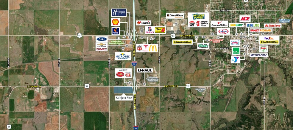 More Photos Of I-35 US-77 Hwy, Perry Land For Sale