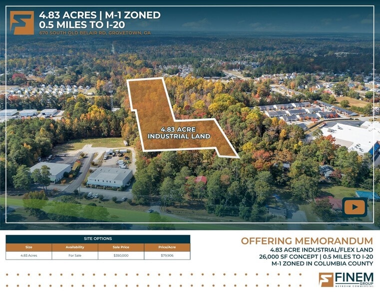 More Photos Of 670 S Old Belair Rd, Grovetown Land For Sale