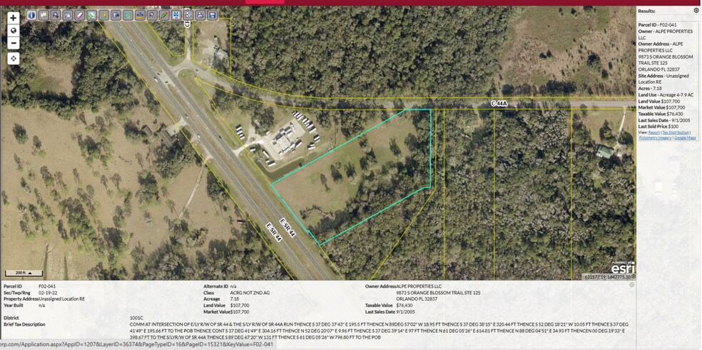 Primary Photo Of 1504 E SR 44, Wildwood Land For Sale