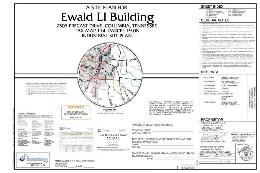 More Photos Of 2501 Precast Dr, Columbia Warehouse For Sale