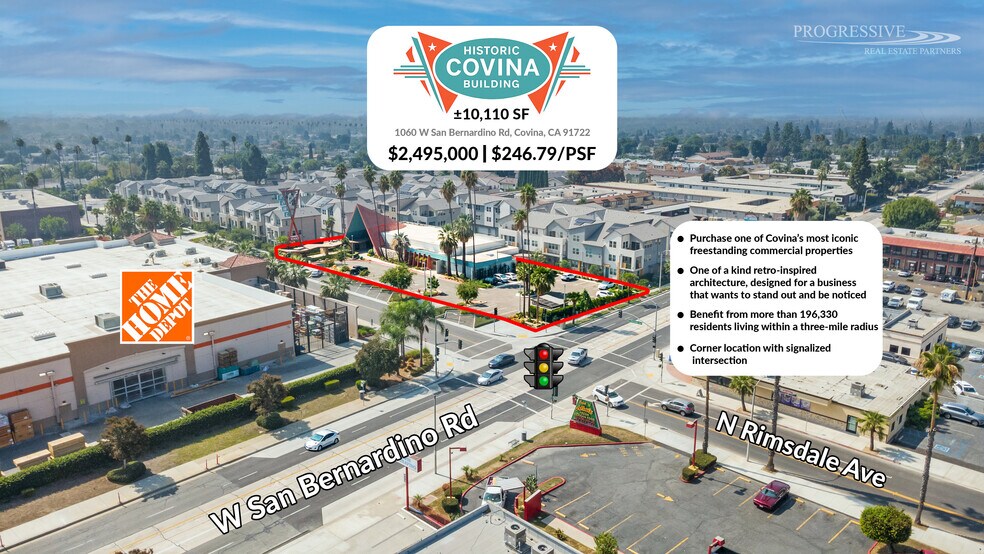 Primary Photo Of 1060 W San Bernardino Rd, Covina Storefront Retail Office For Sale