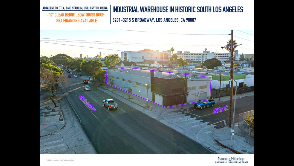 Primary Photo Of 3201-3215 S Broadway, Los Angeles Warehouse For Sale