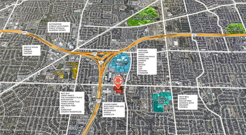 More Photos Of 1301-1305 W Pipeline Rd, Hurst Unknown For Lease