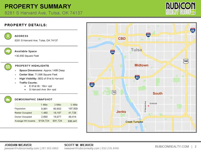 More Photos Of 8285 S Harvard Ave, Tulsa Unknown For Lease